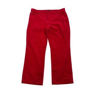 Lauren Jeans Co Ralph Red Size 16 Classic Straight Corduroy Pants